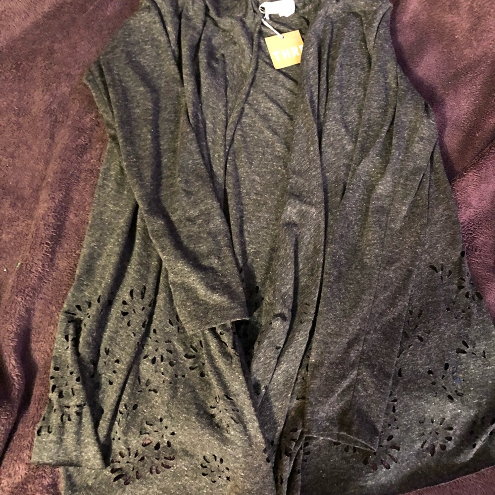 Meadow rue open front cardigan